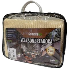SOMBRATEC - Vela sombreadora triangular, 5x5x7 m, beige claro