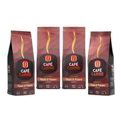CAFE CARIBE - Pack 4 Pausa Di Piacere Gourmet - Café en Grano 2000gr