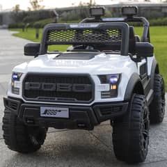 ABMTOYS - Auto a Batería 12V 4x4 Real 5 Motores Blanco
