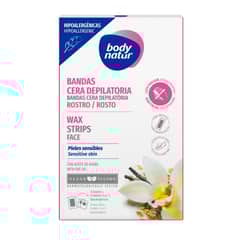 BODY NATUR - Bandas Cera Depilatoria Facial Piel Sensible