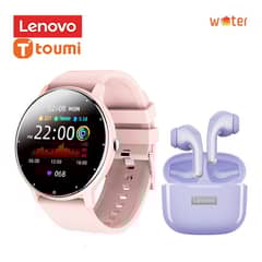 LENOVO - LP40 Pro DE Tws-Morado y Toumi Fit 2 watch Reloj inteligente