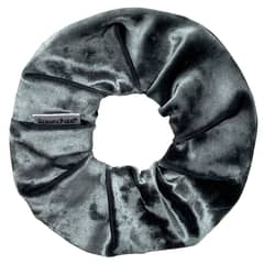 SCRUNCHIES - Scrunchie terciopelo satinado gris