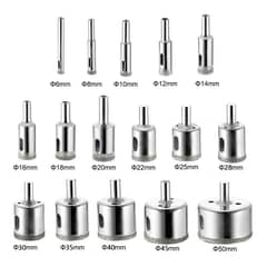 AIZO - Brocas Copa Para Cerámicos Mármol Vidrio Piedra 16pcs 6-50 mm