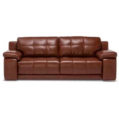 ROSEN - Sofá 5037 3 Cuerpos Cuero Caramelo