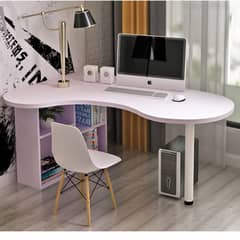 SM - Escritorio en L 120 cm Blanco con cajones bajo llave
