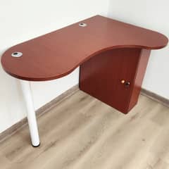 SM - Escritorio en L Moderno 120 cm Teca con cajones bajo llave
