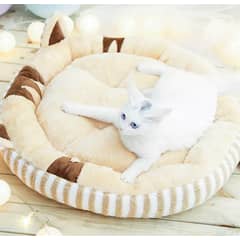 GENERICO - Cama para mascotas orejas cafe Talla L