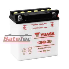 YUASA - 12N9-3B 9Ah Batería de moto - Larga duración - Tecnologia Convencional