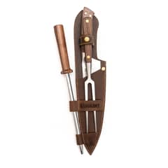 KANGKAWE - TRILOGIA EN CUERO: PINCHO PRO + CUCHILLO CATEMU + ASTIL