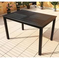 SM - Mesa de comedor 160x90 cm Negra Terraza Hotel Restaurante exteriores