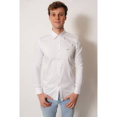 WHITE CLOTHING - Camisa cuello clasico blanco manga larga fit