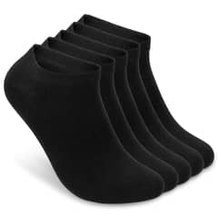 EVERSO - Pack 12 Calcetines Bambú Tobilleras Algodón Sólo Negro