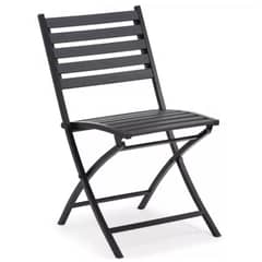 SM - Silla Plegable Exteriores Hotel Restaurante Jardín Terraza Negro Pack x2