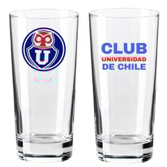 U DE CHILE - Set 2 Vasos de Vidrio Cerveceros 300ml