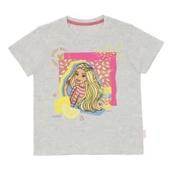 BARBIE - POLERA MANGA CORTA GRIS MELANGE