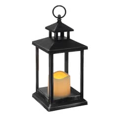VGO - Fanal Plastico Con Vela Led Fn1430 Neg