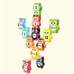 GENERICO - Puzzle Búho Encaje Apilable Madera Didáctico