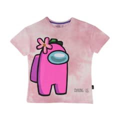 AMONG US - POLERA MANGA CORTA ROSADO