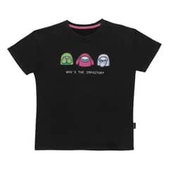 AMONG US - POLERA MANGA CORTA GRIS