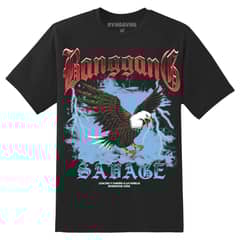 BVNG GVNG - POLERA NEGRA STREETWEAR ÁGUILA SAVAGE.