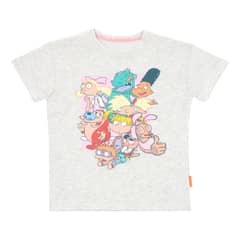 NICKELODEON - POLERA MANGA CORTA NICK 90 GRIS MELANGE