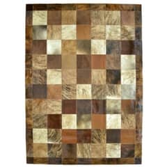 MOO HOGAR - Alfombra Cuero Natural 200 X 280Cm Diseño 20X20cm