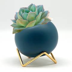 SORENTO - Maceta Azul Nórdica Con Pedestal