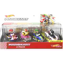 HOT WHEELS - Set 4 Autos Mario Kart