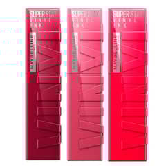 MAYBELLINE - 3 Labiales Superstay Vinyl Ink Rosas Hasta 16H