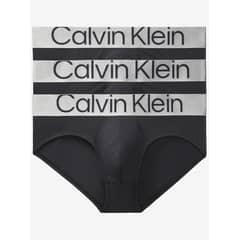 CALVIN KLEIN - Pack 3 Slips - Steel Micro Negro