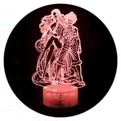 3DILUTION - Lámpara Escritorio 3d Luffy Nami One Piece Base Agrietada
