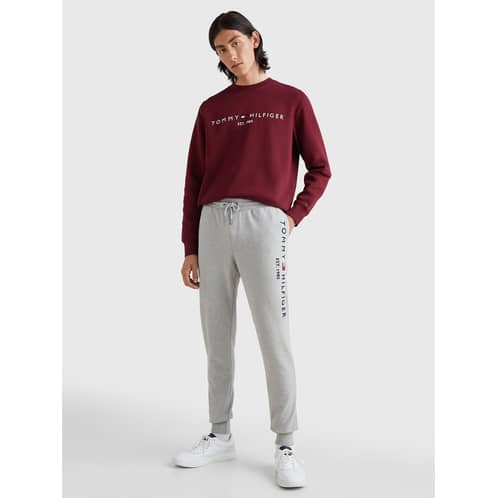 TOMMY HILFIGER - Joggers Branded Orgánic Cotton Gris
