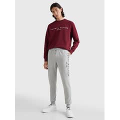 TOMMY HILFIGER - Joggers Branded Orgánic Cotton Gris