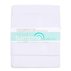 BAMBINO - Set de 3 Pañales Tutos para bebé blancos