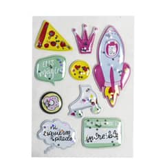 VILLAGE - Set stickers inflados con glitter Hello Dreamer
