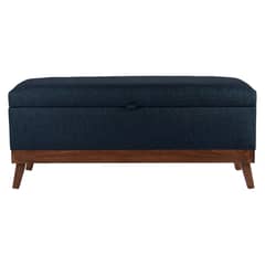 GENERICO - Banqueta con Baúl Incy Azul Omega 120x40x50 cm Máxima Design