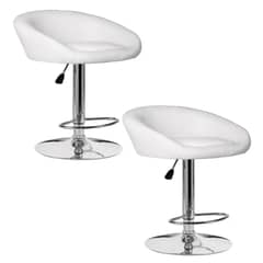 ARTIHOGAR - Pack Sillas Bar Taburete Ecocuero Americana Blanca