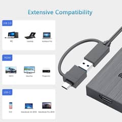 GENERICO - Adaptador USBUSB-C a HDMI- Wavlink