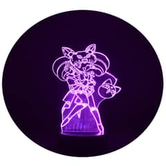 3DILUTION - Lámpara Ilusión 3d Sailor Chibi Moon Base Negra