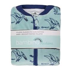 BAMBINO - Piezas Pijama Suavecito Creations Dinosaurios Celeste