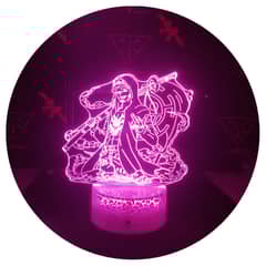3DILUTION - Lámpara Led 3d Trafalgar Law One Piece Base Agrietada