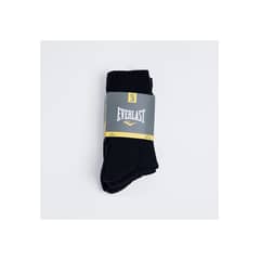 EVERLAST - Tripack Calcetines Crew Negro