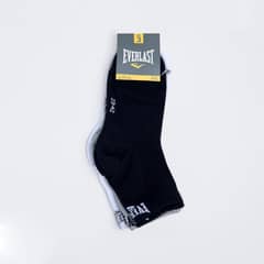EVERLAST - Tripack Calcetines Quarter Negro-Blanco-Gris