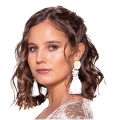 MARIA PASKARO - Aros Itata Blanco Fleco - Blanco