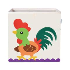 KIVARA - Caja Organizador Juguetes Ropa Infantil Gallo