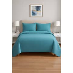 ANNGEBUT - Cubrecama Reversible Calipso 1.5 Plazas – Ligero y Elegante - Incluye 1 Funda