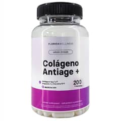 NATURAL FARM - Antiage : Colageno Tipo I y II + Coenzima Q10 + Vit C Nf 200 Capsulas