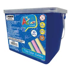 PRONOBEL - Tiza Jumbo 20 Piezas Balde Plástico Art & Craft
