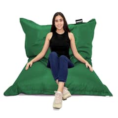 TUMBAO - Puffs Clásico Verde Petroleo de 180 X 140, para Casa y Jardín.