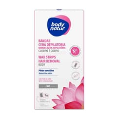 BODY NATUR - Bandas Cera Depilatoria Corporal Piel Sensible